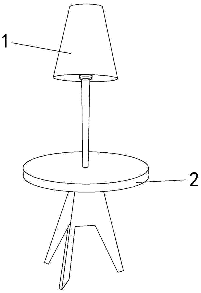 可当小桌子的台灯的制造方法与工艺