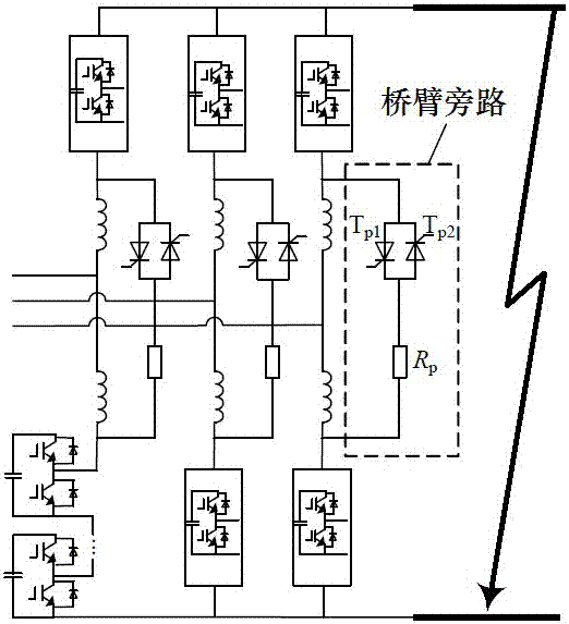 柔直输电架空线路防止子模块过流的主接线方法与流程