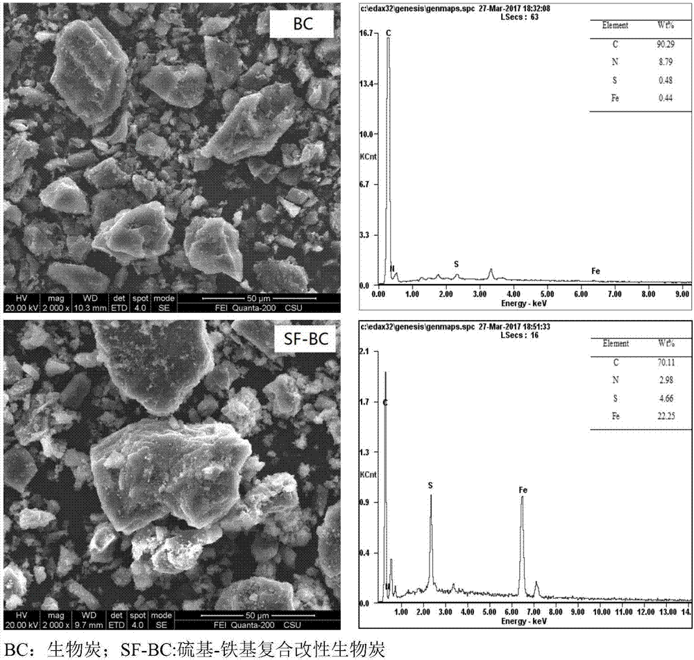 重金属镉稳定剂硫基‑铁基复合改性生物炭的制备方法及改性生物炭与流程
