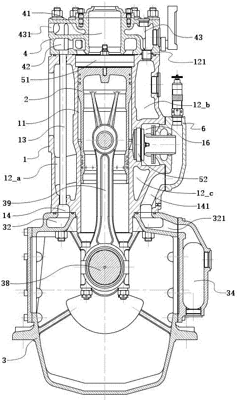 一種單缸單活塞兩級空氣壓縮機的制造方法與工藝