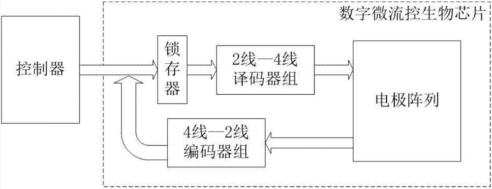 基于編碼譯碼的數(shù)字微流控生物芯片在線測(cè)試結(jié)構(gòu)及方法與流程