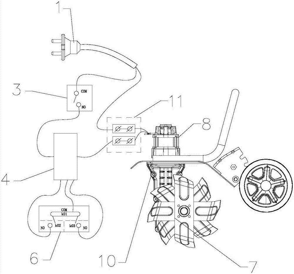 一种旋耕刀转速可调的电动旋耕机的制造方法与工艺