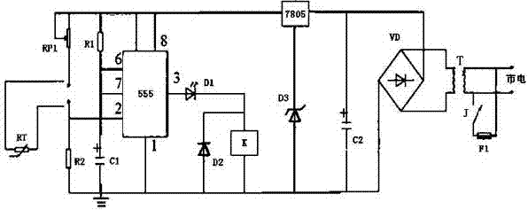 一種魚缸水溫自動(dòng)控制電路的制造方法與工藝