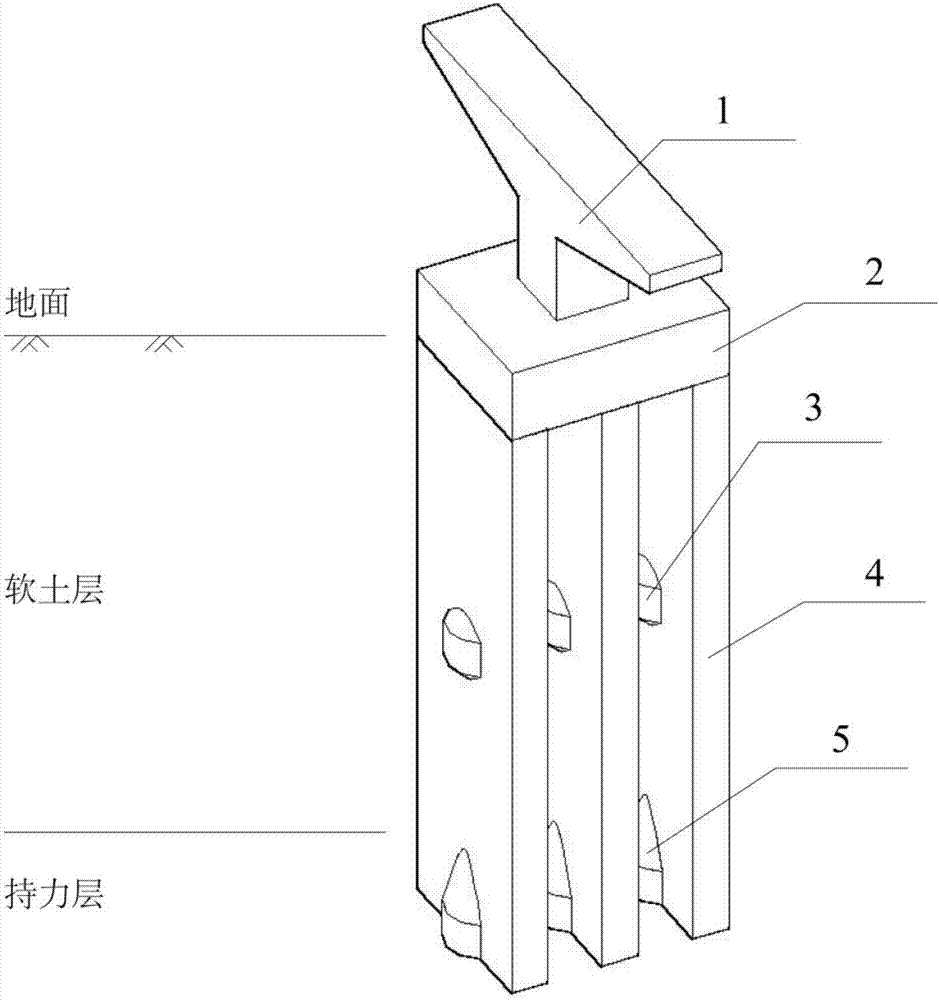一種用于軟土地基的多壁式節狀地下連續墻橋梁基礎的制造方法與工藝