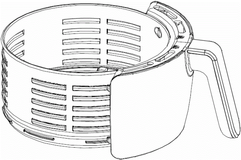 一种用于空气炸锅带柄外体与锅体容器的连接装置的制造方法