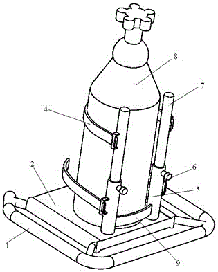 一種氧氣鋼瓶固定裝置的制造方法