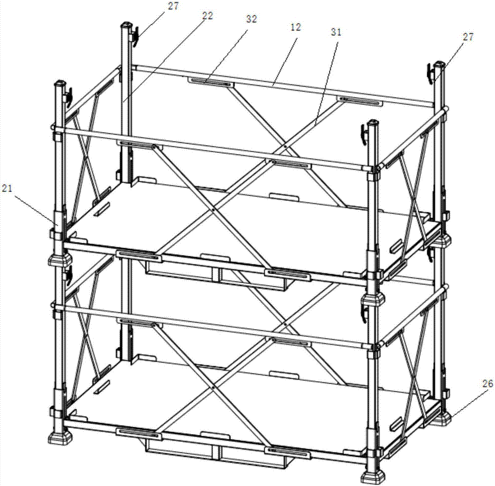 一种折叠锁固式堆高铁栈板的制造方法与工艺