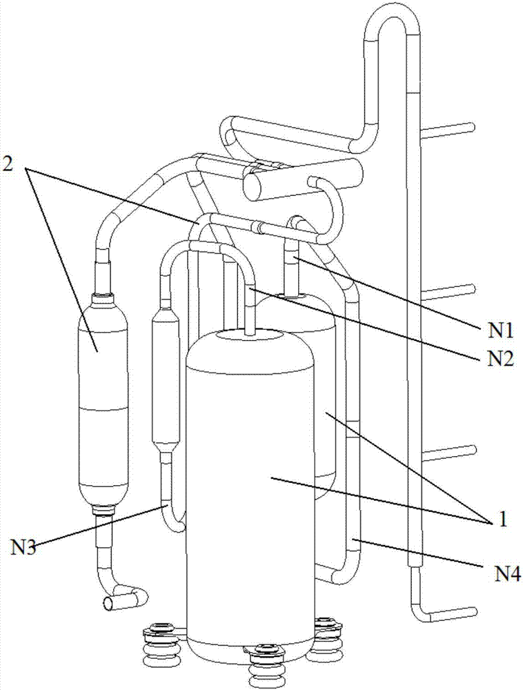 變頻空調(diào)器壓縮機(jī)與管路振動(dòng)測(cè)試系統(tǒng)及方法與流程