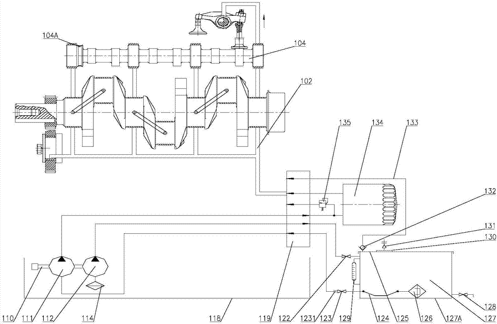 一种抛落艇柴油机润滑系统机油流量配置方法与流程