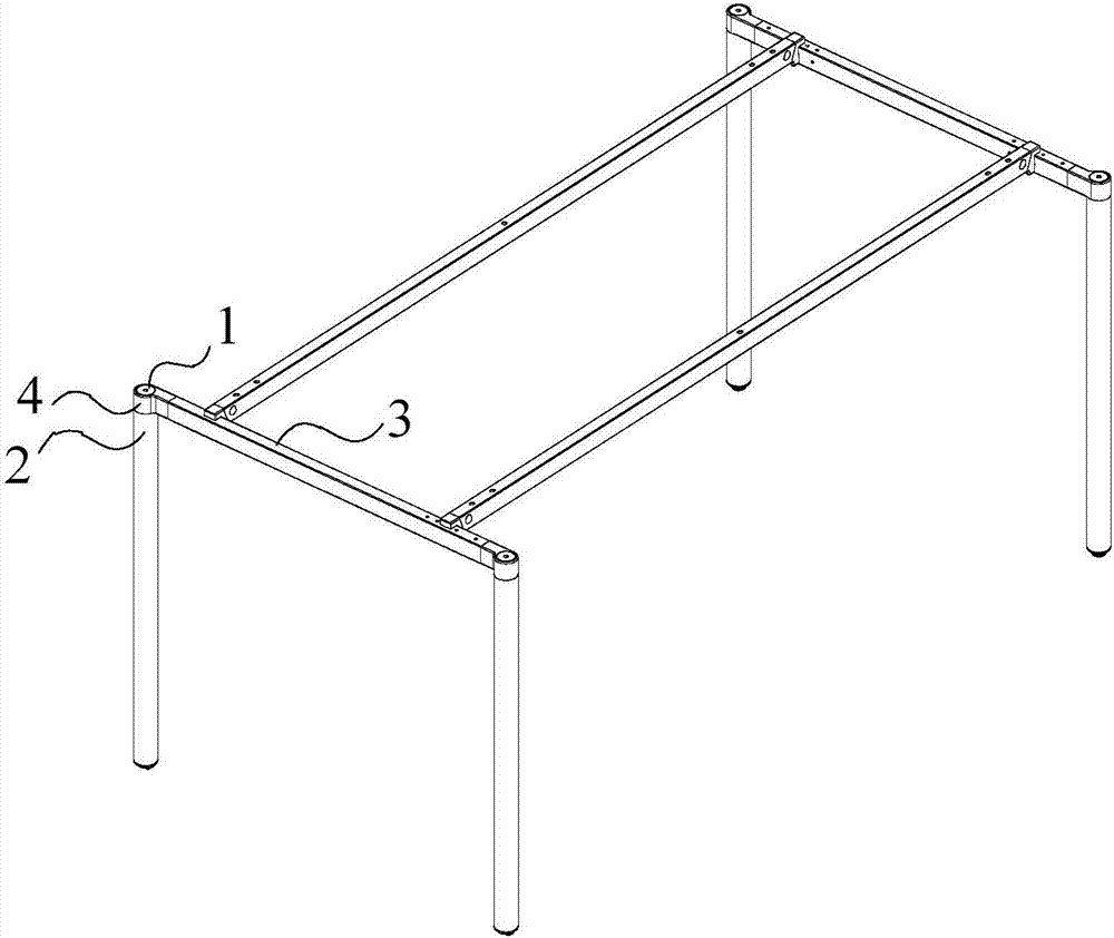 一种桌子的横梁与桌脚连接结构及桌子的制造方法与工艺