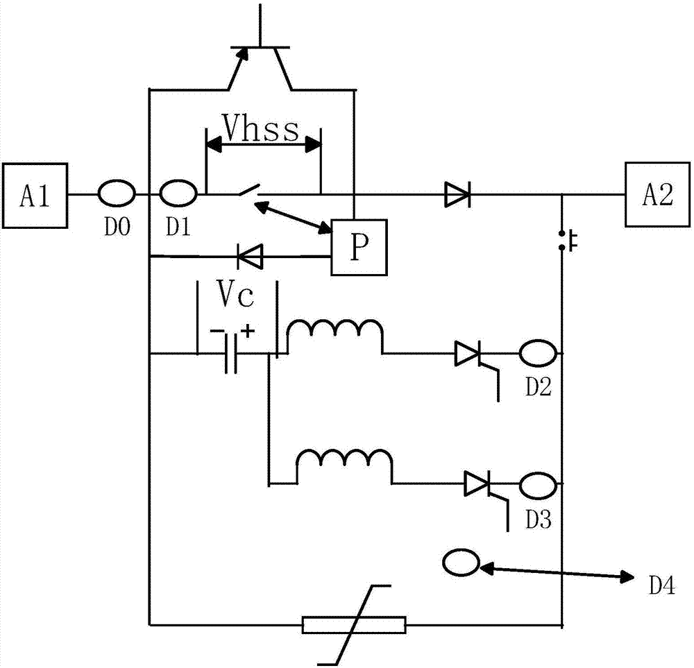 一种零电压直流断路器及投入分断方法与流程