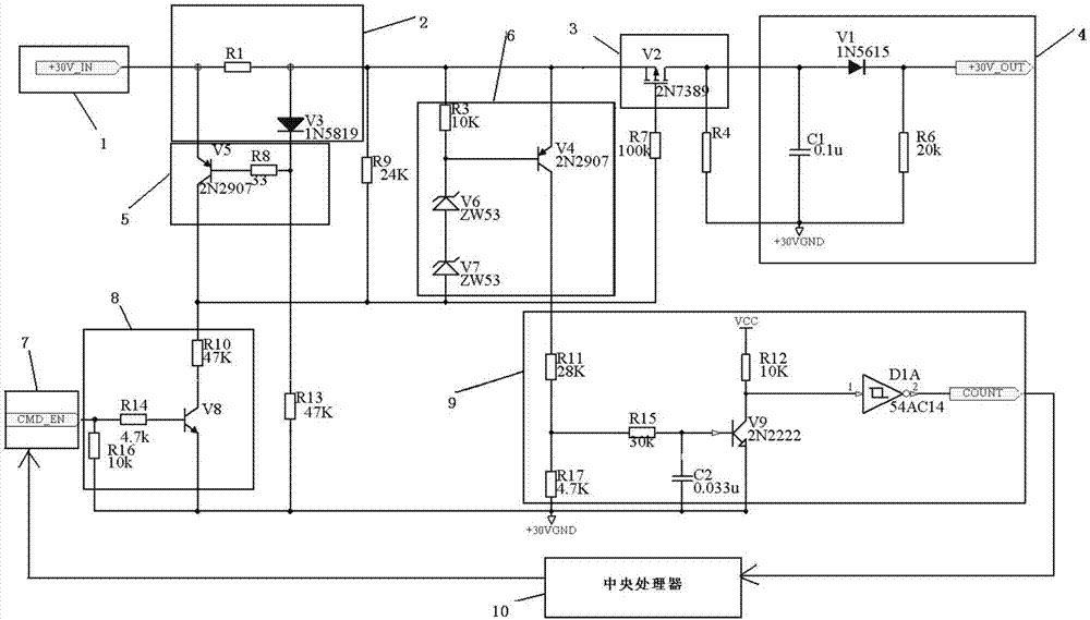 一种可控可调的空间计算机指令电源限流保护电路的制造方法与工艺