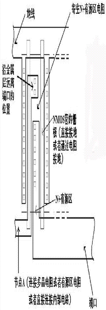 一種硅柵MOS集成電路ESD保護(hù)電路結(jié)構(gòu)的制造方法與工藝