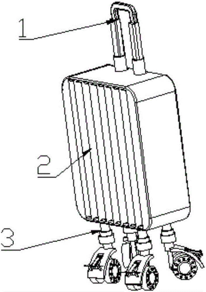 一种万向轮带自锁的行李箱的制造方法与工艺