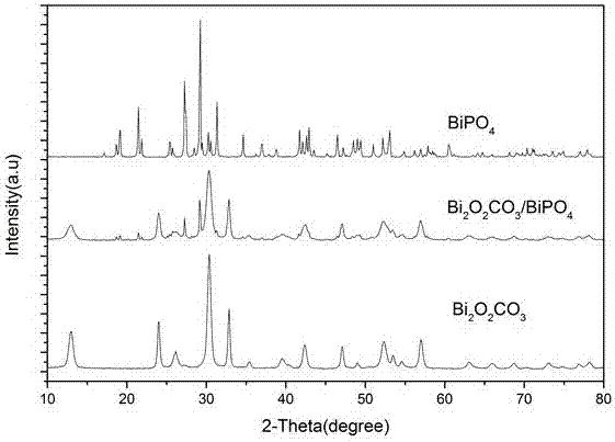 原位轉(zhuǎn)化法合成花球狀Bi2O2CO3/BiPO4異質(zhì)結(jié)光催化材料的方法與流程