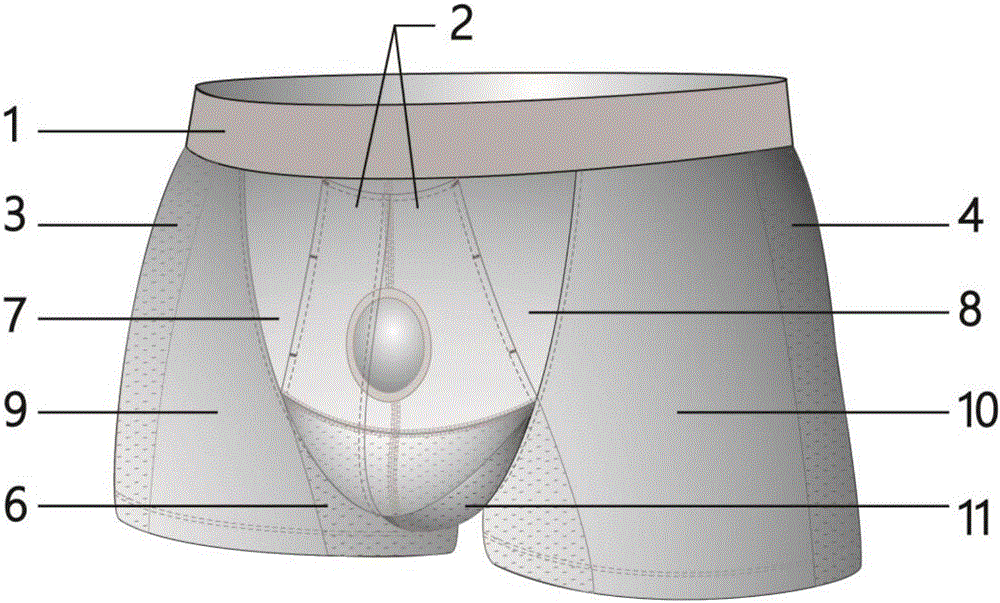 一种具有分离、矫正及承托功能的男性内裤的制造方法与工艺
