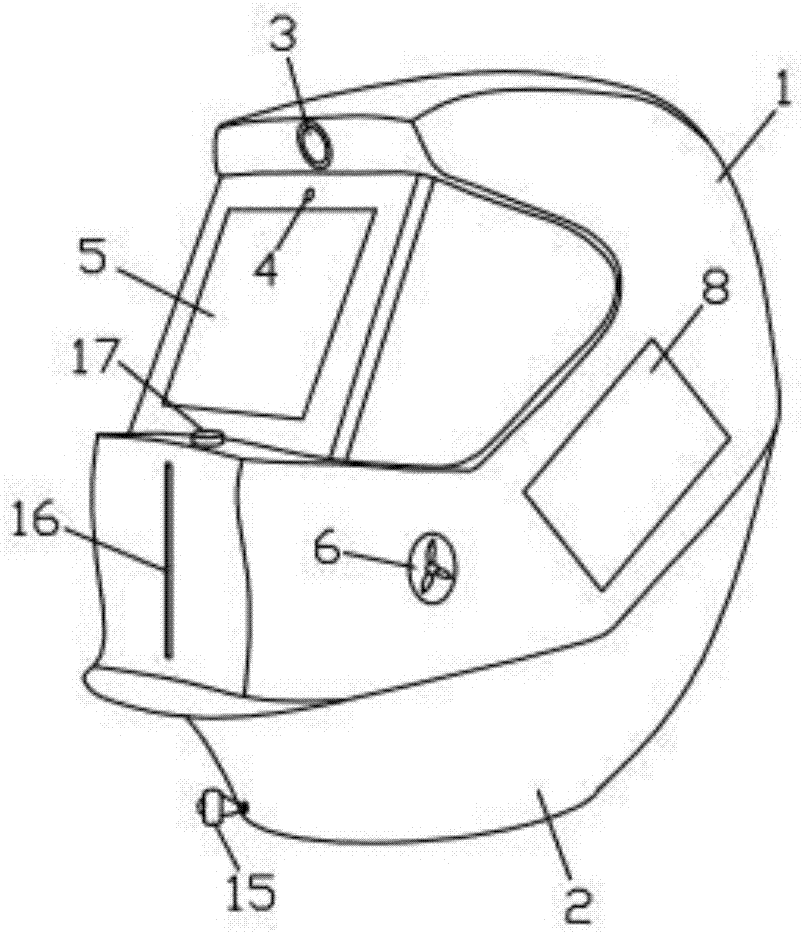 背景技术:目前使用的电焊面罩一般是手持式普通面罩,遮光镜片是以普通