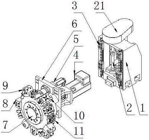 一种y轴一体式动力刀塔的制作方法