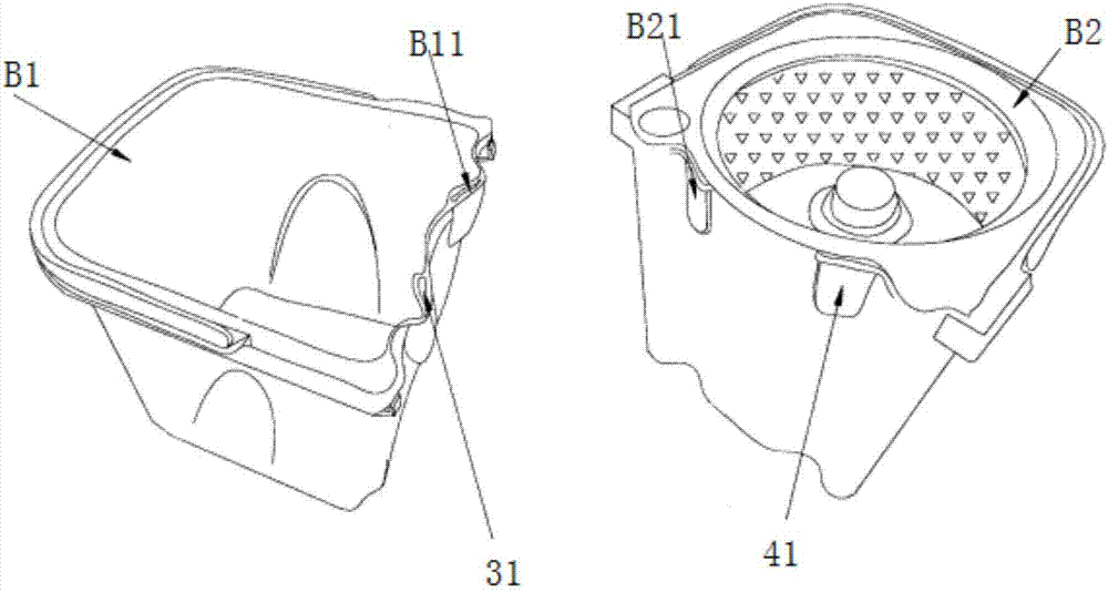 水循环式易拆合分体拖把桶的制作方法