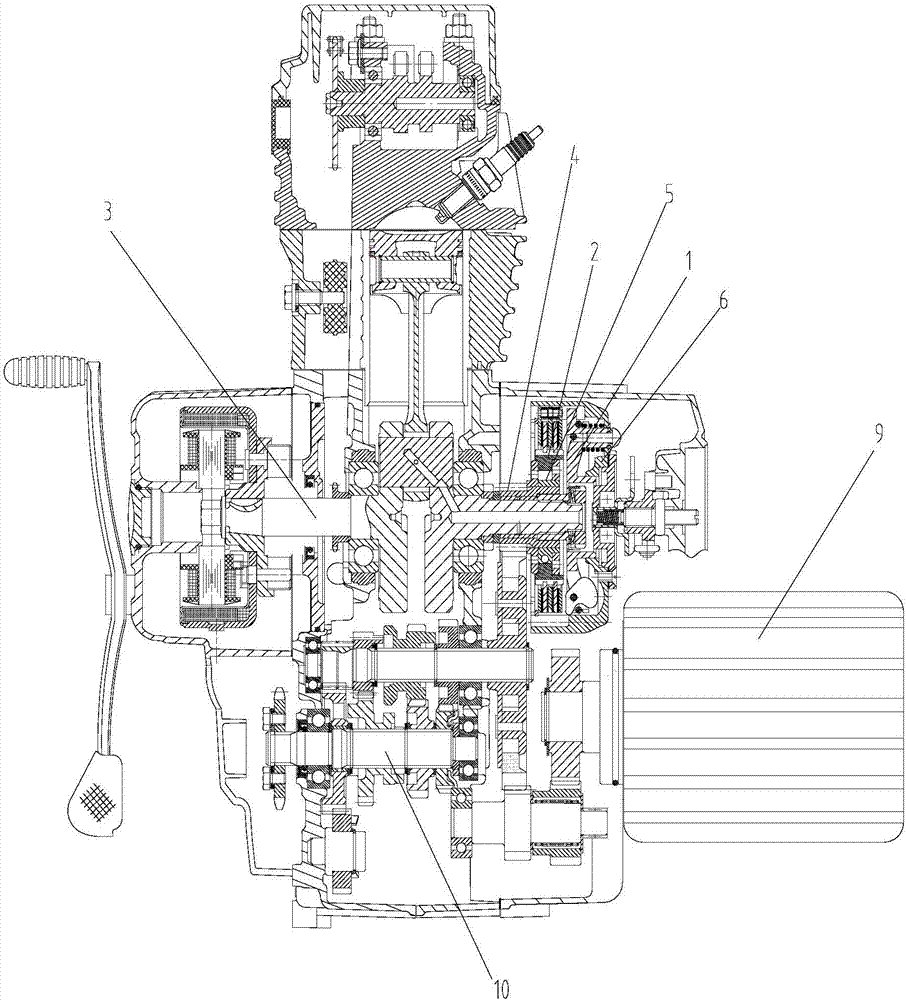 燃油動力傳動系統(tǒng)、油電混合式發(fā)動機(jī)及其三輪摩托車的制造方法與工藝