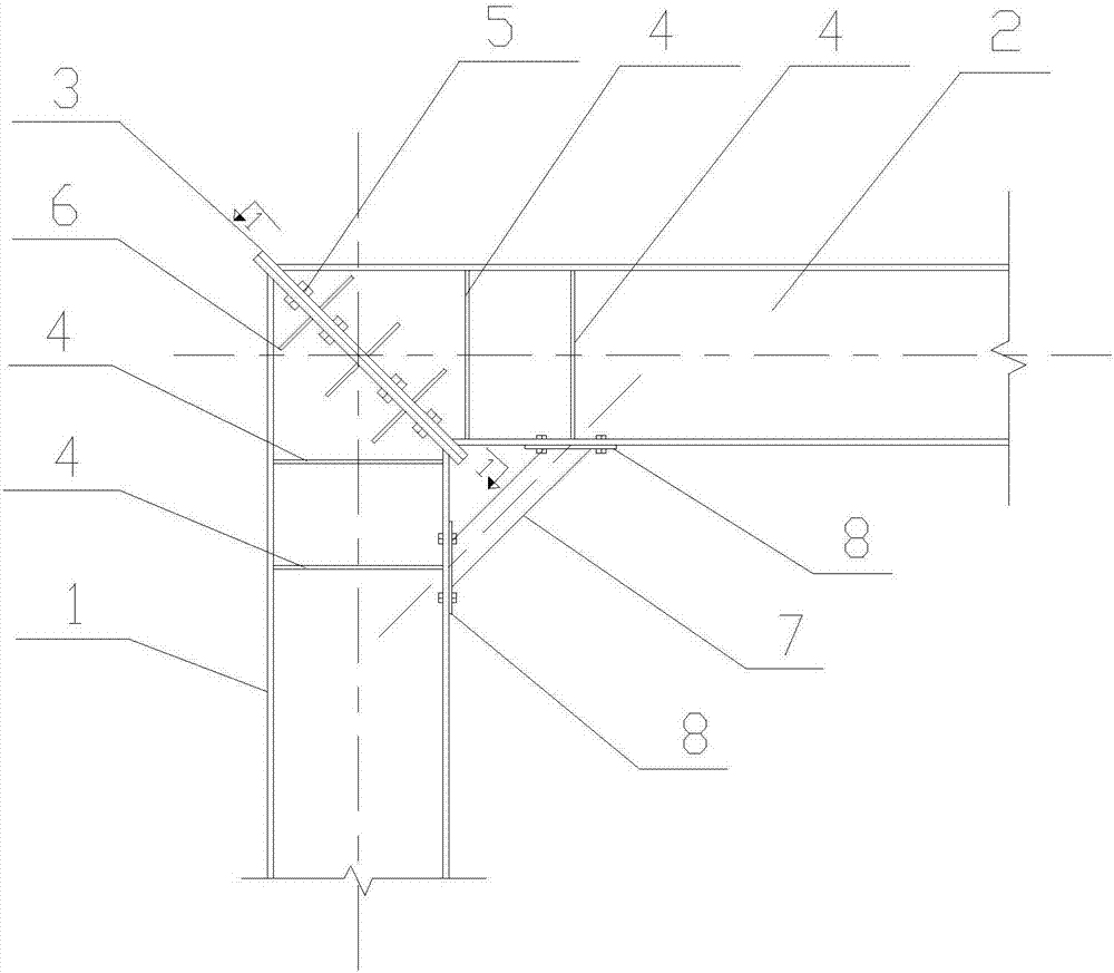 一种通过倾斜端板连接的钢结构梁柱连接节点的制造方法与工艺