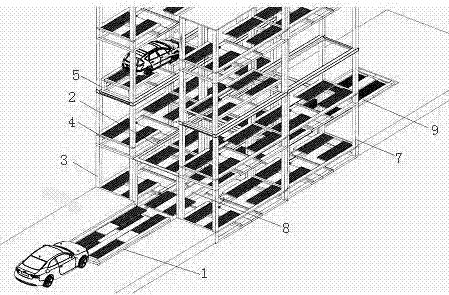 一種全自動化存取車輛梳齒結(jié)構(gòu)立體多層停車庫的制造方法與工藝