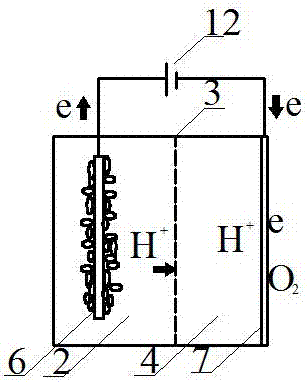 一種用微生物電化學(xué)系統(tǒng)合成過氧化氫的方法與流程