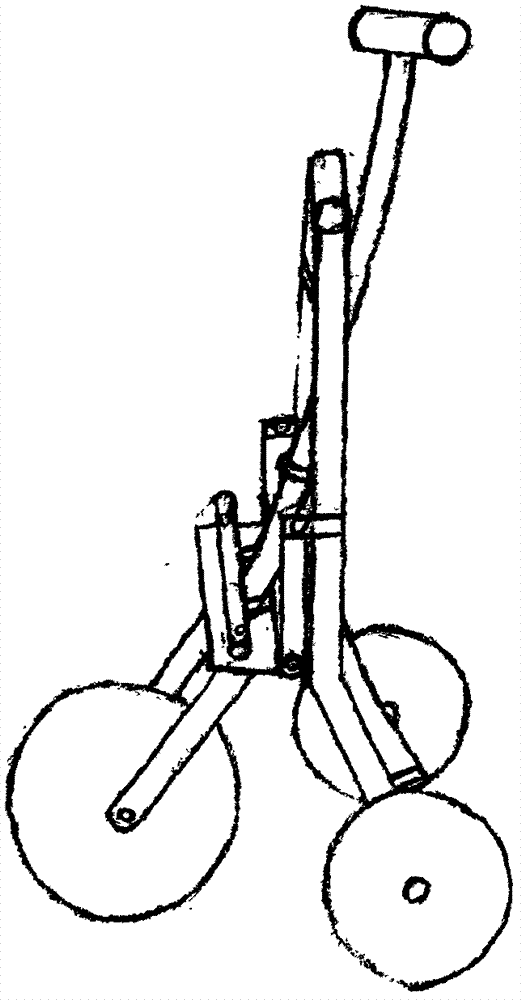 一種新式三輪電動(dòng)滑板車的結(jié)構(gòu)和折疊方法與流程