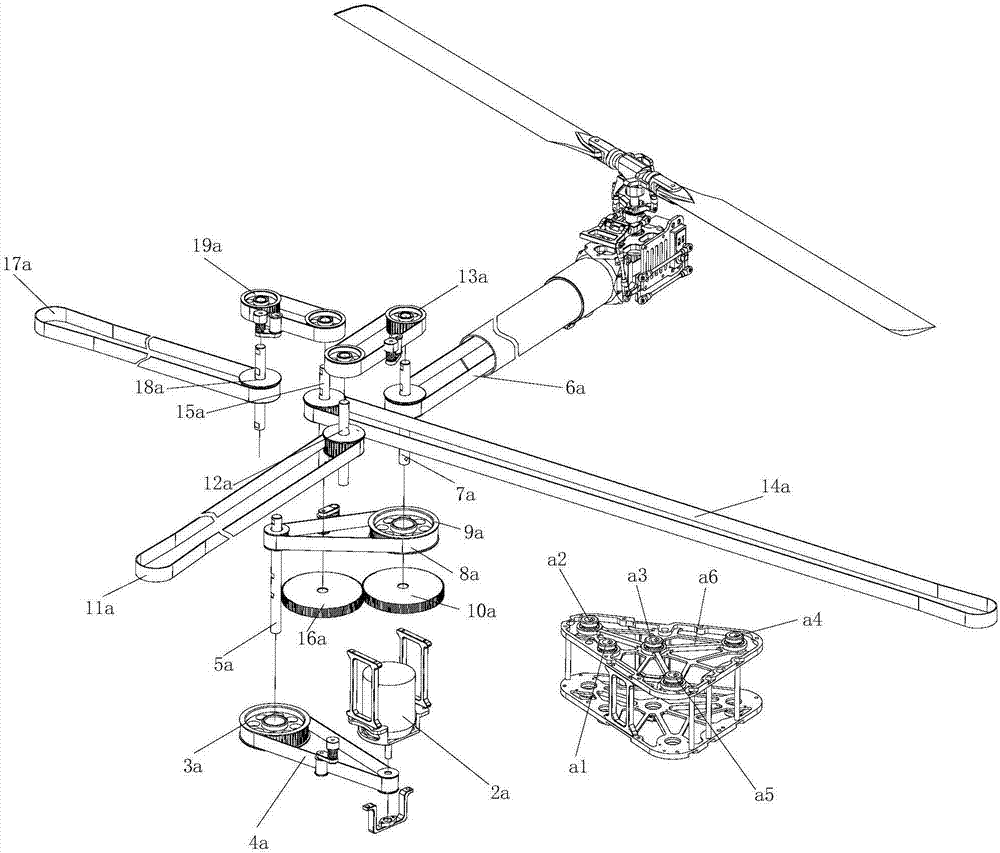 一种单电机驱动四旋翼无人机的制造方法与工艺