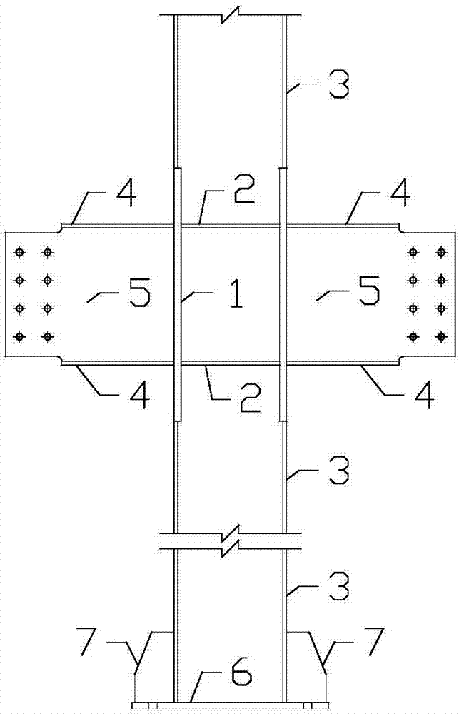 厚壁貫通節(jié)點方管鋼構(gòu)件框架系統(tǒng)及其施工方法與流程