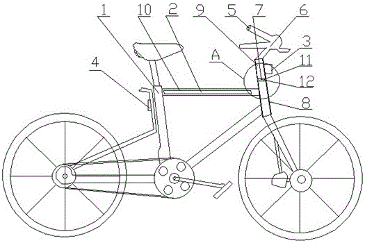 一種轉(zhuǎn)彎自動(dòng)亮轉(zhuǎn)向燈的電動(dòng)自行車的制造方法與工藝