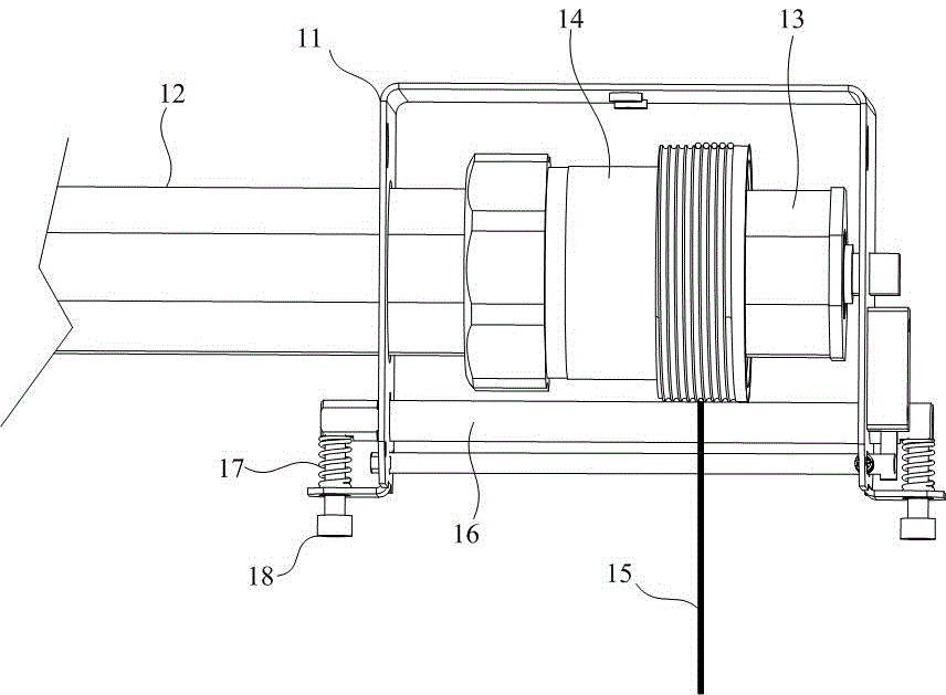 一种晾衣架的管线系统的自动调节定位装置的制造方法