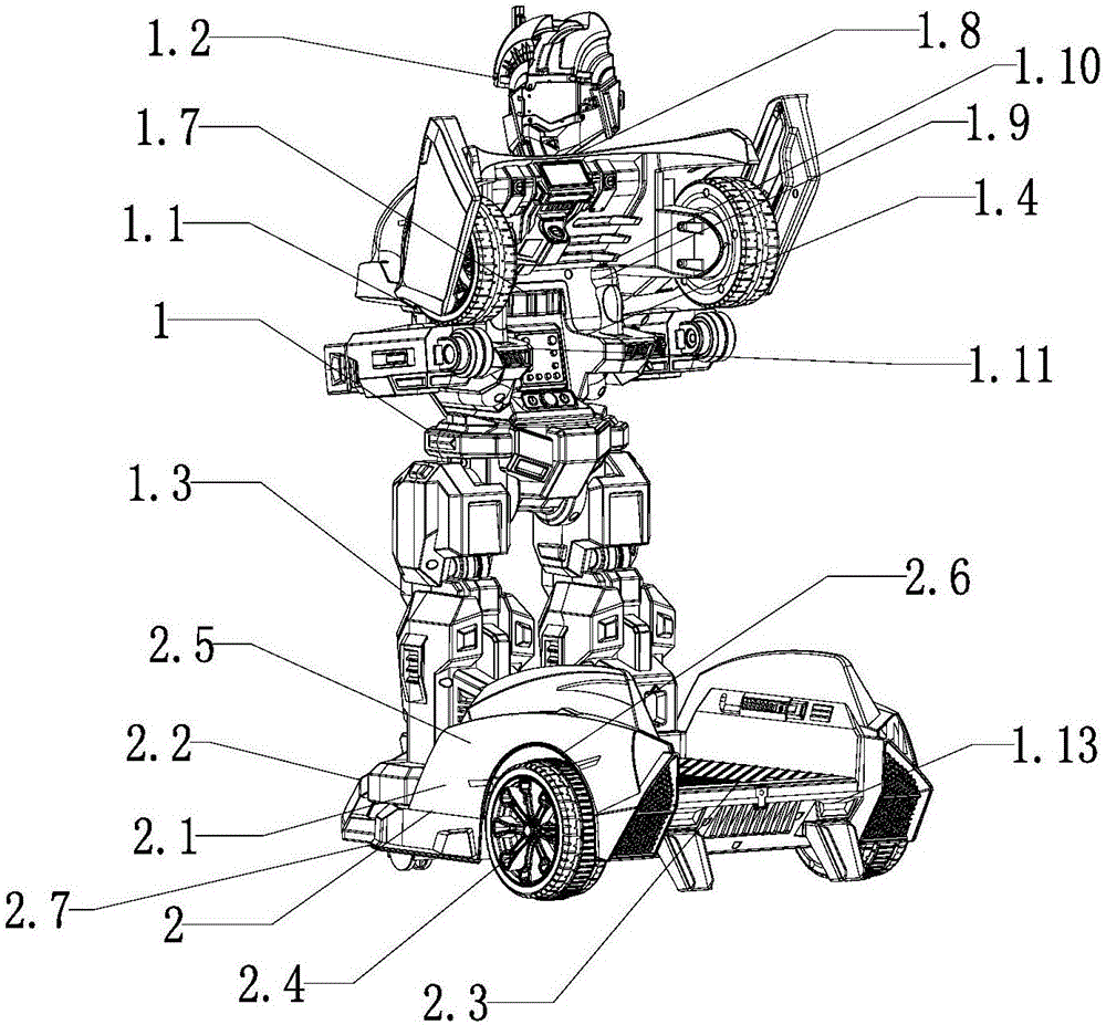 一种多功能机器人童车车头升降结构的制造方法与工艺