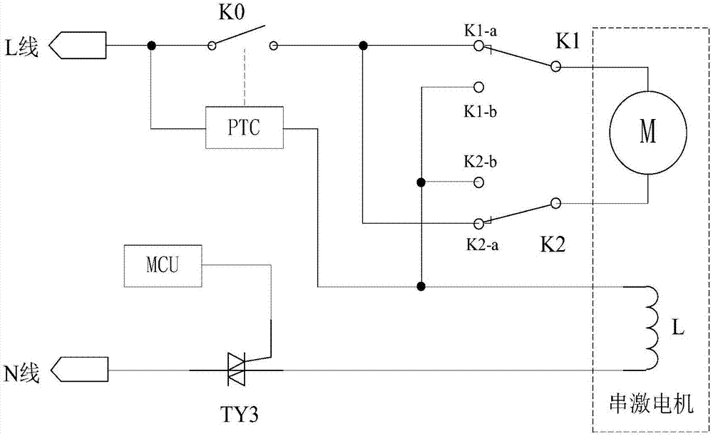 一種基于串激電機(jī)的洗衣機(jī)控制電路及方法與流程