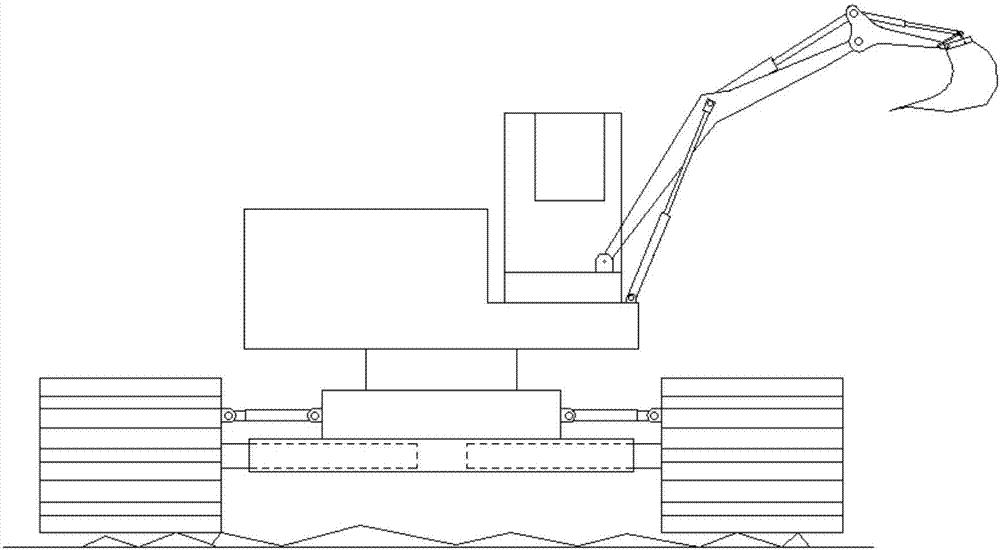 一種可伸縮四履帶輪式挖掘機(jī)的制造方法與工藝