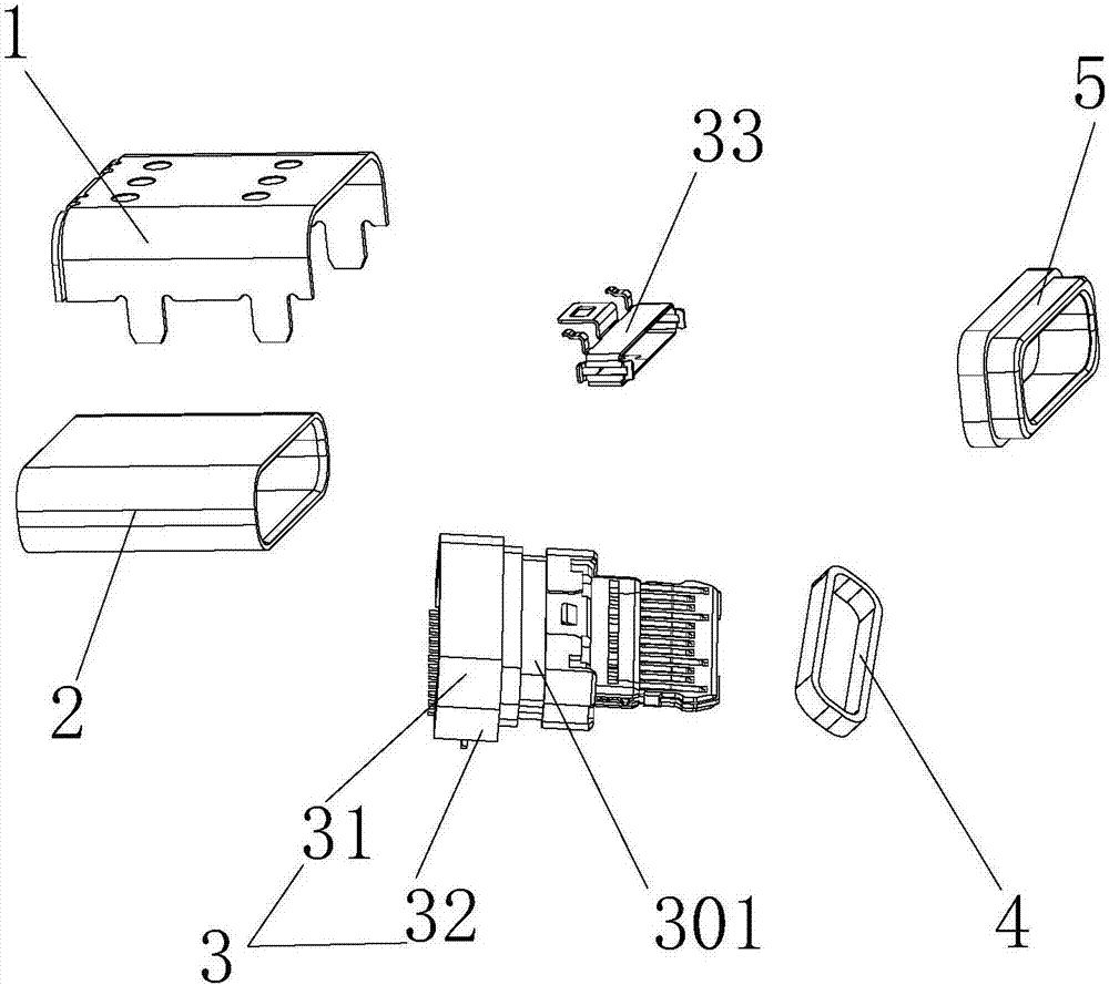 一種TYPE C型防水連接器的制造方法與工藝