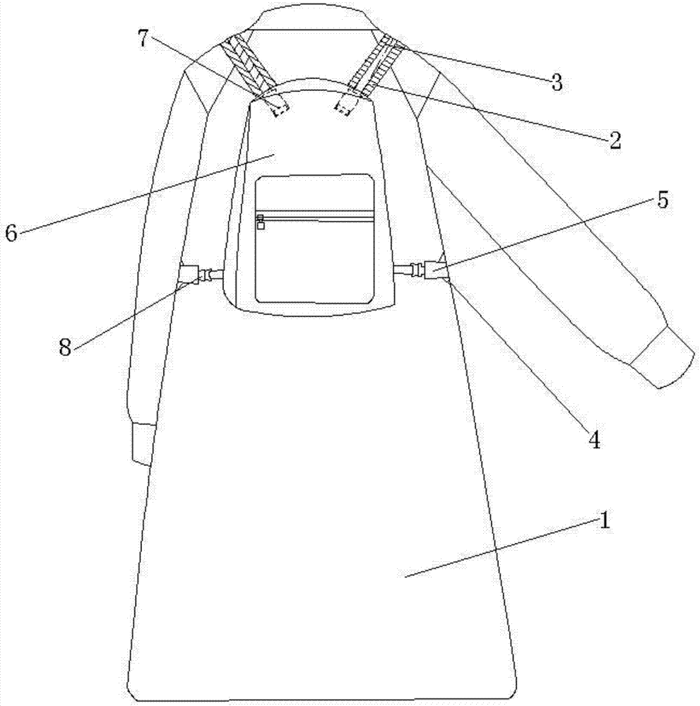 一种背包可拆卸的衣服的制造方法与工艺