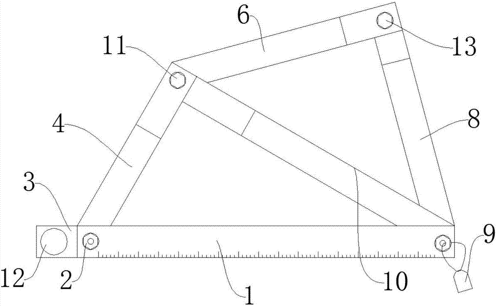 一种数学教学用便携式折叠三角板的制造方法与工艺