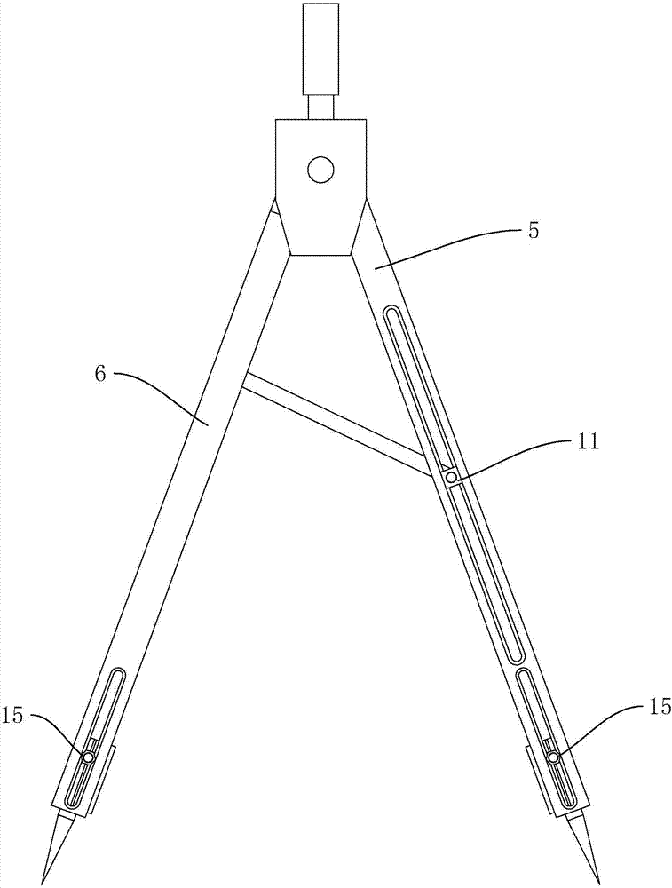 一种教学作图圆规的制作方法