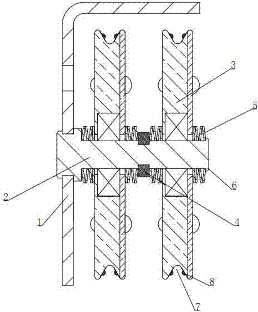 一种电梯轿厢系统中的钢丝绳双槽滑轮组件的制造方法与工艺