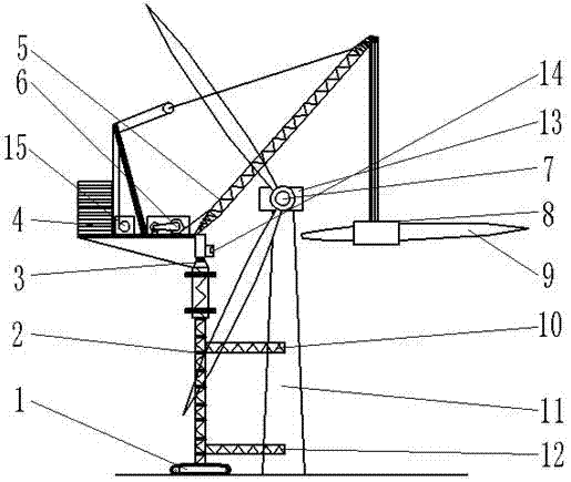 一种高塔风电吊装履带底盘塔式起重机的制造方法与工艺