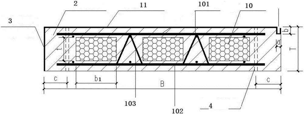 一种带檐口整体保温复合屋面板的制造方法与工艺