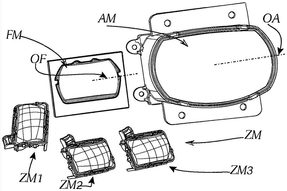 用于機(jī)動車前照燈的照明裝置、機(jī)動車前照燈和機(jī)動車的制造方法