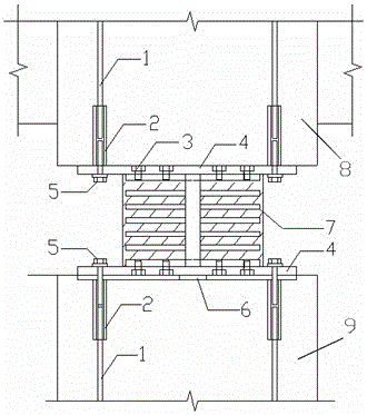 一种隔震支座处理后预埋钢板准确定位结构的制造方法与工艺