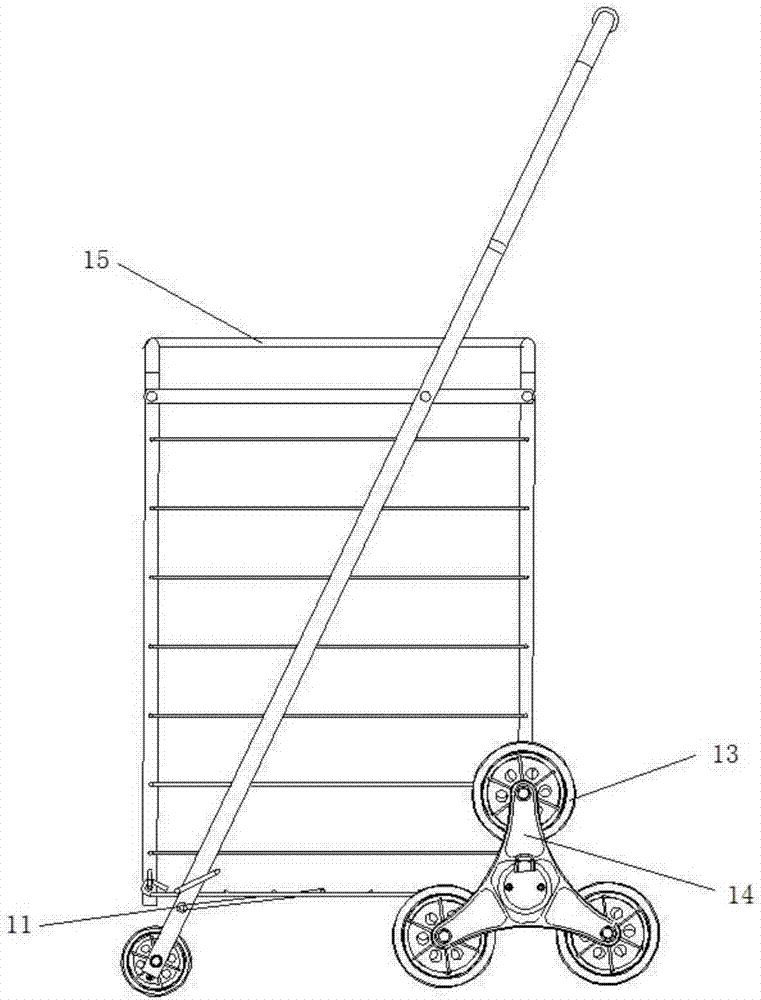 一種折疊爬樓購物車的制造方法與工藝