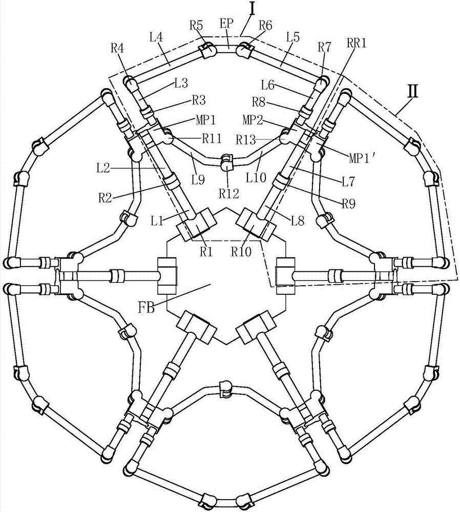 两层两环对称连杆单元及基于此的大折展比伞状可展机构的制造方法与工艺