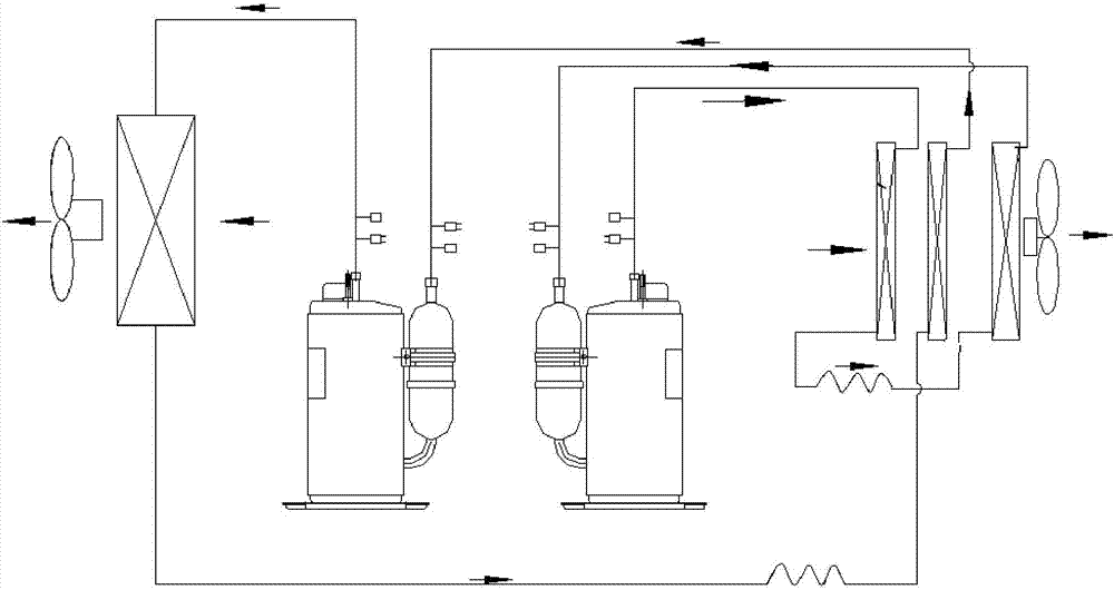 一种空气源二级提热式热泵高温热风机组的制造方法与工艺