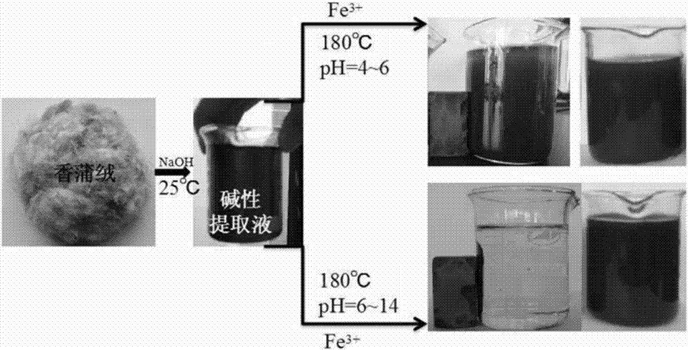 一種利用香蒲絨可控制備氧化鐵粉體的方法與流程