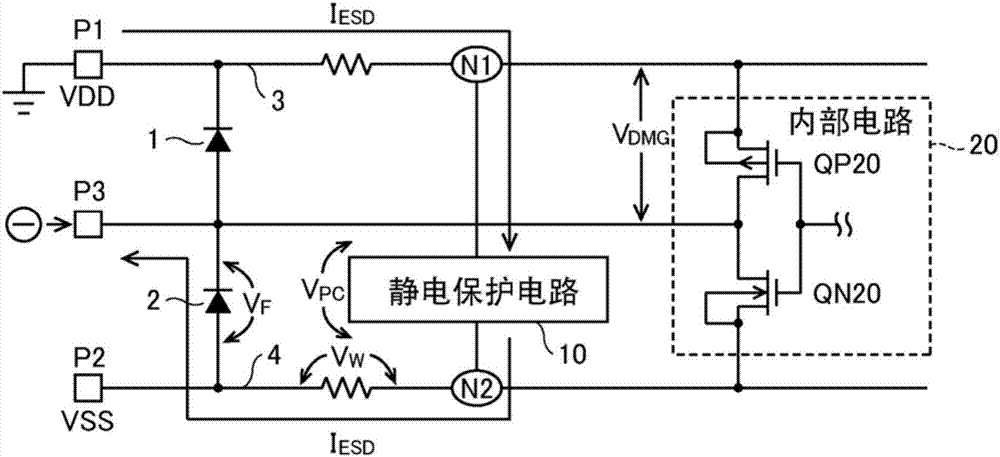 靜電保護(hù)電路、半導(dǎo)體集成電路裝置以及電子設(shè)備的制造方法