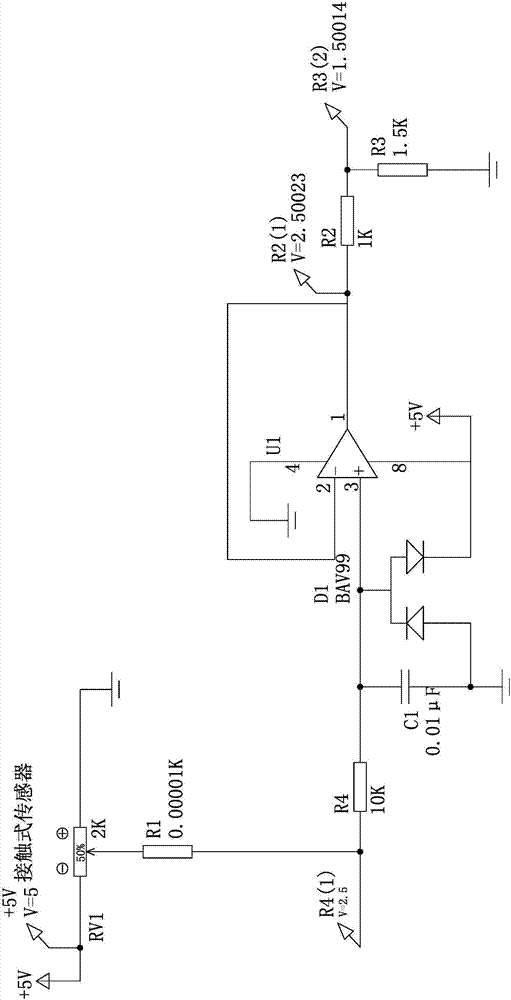 一種用于電動助力轉(zhuǎn)向的接觸式扭矩傳感輸出電路的制造方法與工藝